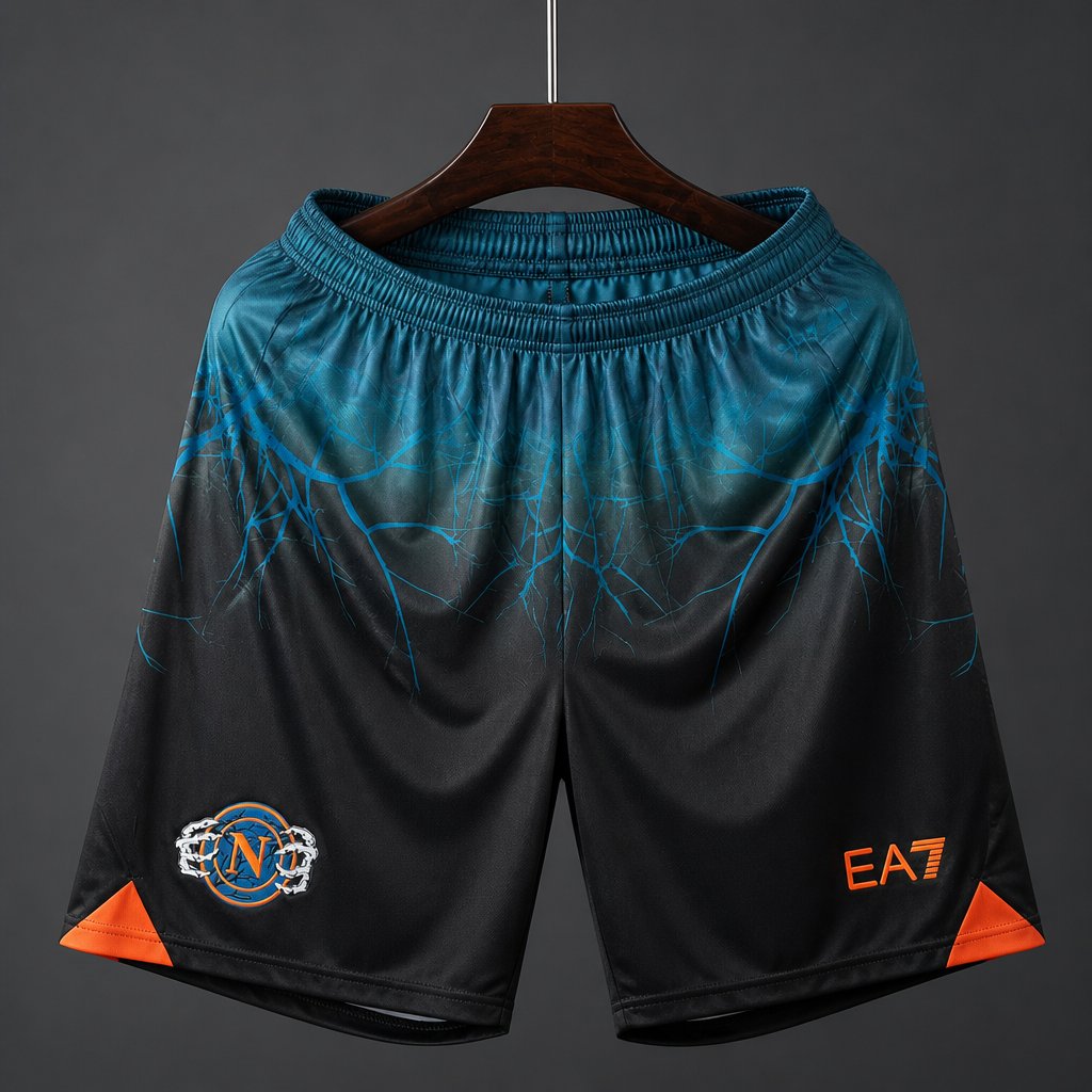 26/27 Napoli Black & Teal Lightning Special Edition Shorts