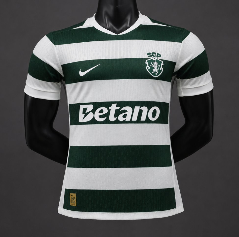 Player Version 26/27 Sporting Lisbon Home Green Stripes Jersey