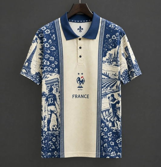 2026 France Special Edition Landmark Print Polo Jersey