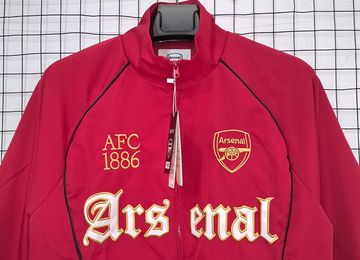 26/27 Arsenal Red Full Zipper Windbreaker