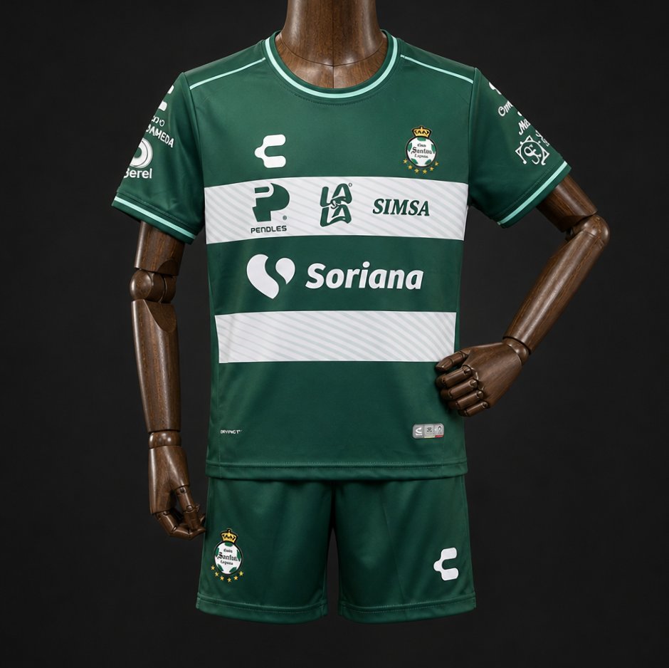 26/27 Kids Santos Laguna Home Dark Green Jersey
