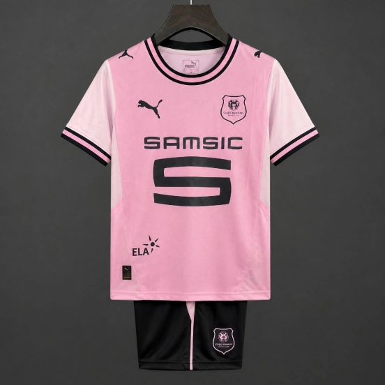 26/27 Kids Stade Rennais Third Pink Jersey